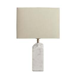 Industville - Marble Medium Ridge Table Lamp - White - thumbnail 5