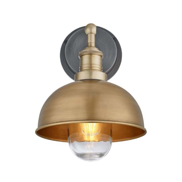 Industville - Brooklyn Outdoor & Bathroom Dome Wall Light - 8 Inch - image 1
