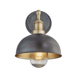 Industville - Brooklyn Outdoor & Bathroom Dome Wall Light - 8 Inch - thumbnail 2