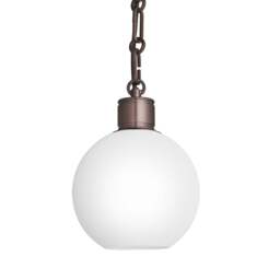 Industville - Albany Glass Globe Pendant Light - 7 Inch - Opal - Chain Holder - thumbnail 3