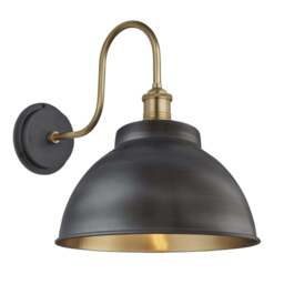 Industville - Swan Neck Outdoor & Bathroom Dome Wall Light - 13 Inch - thumbnail 5