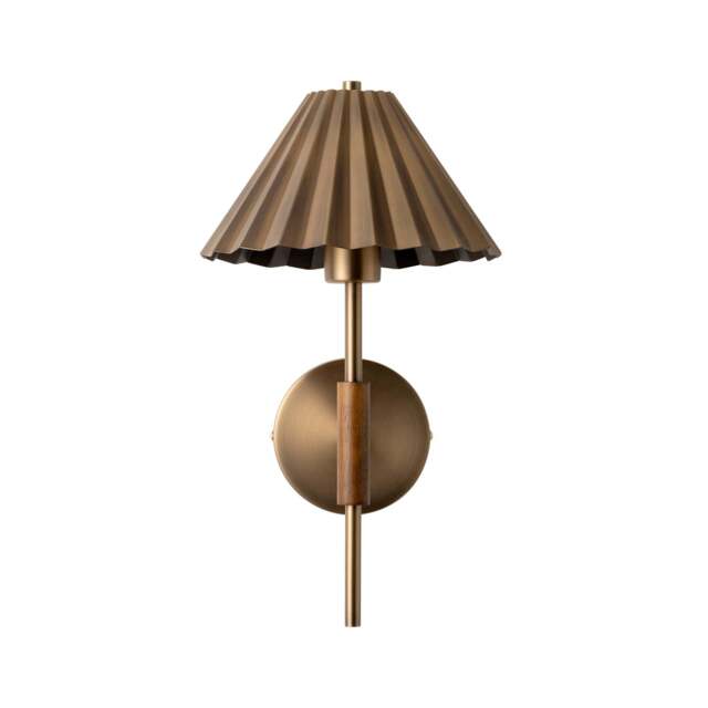 Industville - Wycombe Umbrella Pleated Wall Light - Brass - image 1