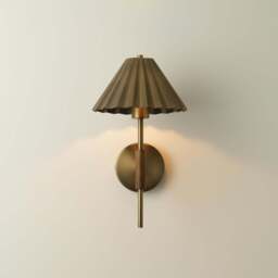 Industville - Wycombe Umbrella Pleated Wall Light - Brass - thumbnail 6