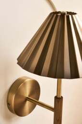 Industville - Wycombe Umbrella Pleated Wall Light - Brass - thumbnail 5