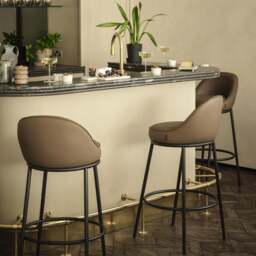 Industville - Sedona Black Metal Bar Stool - thumbnail 3