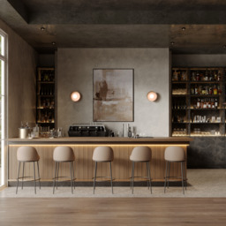Industville - Sedona Black Metal Bar Stool - thumbnail 6