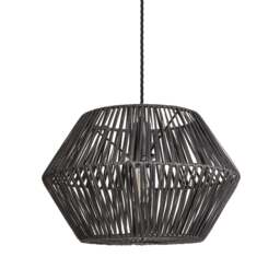Industville - Boho Rattan Ceiling Pendant Light - 15 Inch - Hex - thumbnail 2