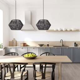 Industville - Boho Rattan Ceiling Pendant Light - 15 Inch - Hex - thumbnail 3