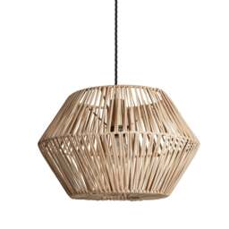 Industville - Boho Rattan Ceiling Pendant Light - 15 Inch - Hex