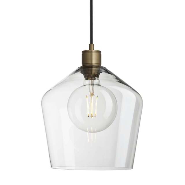 Industville - Albany Glass Schoolhouse Pendant Light - 10 Inch - image 1
