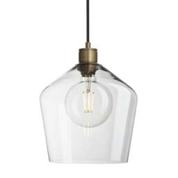 Industville - Albany Glass Schoolhouse Pendant Light - 10 Inch - thumbnail 1
