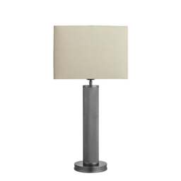 Industville - Knurled Pillar Table Lamp - Pewter