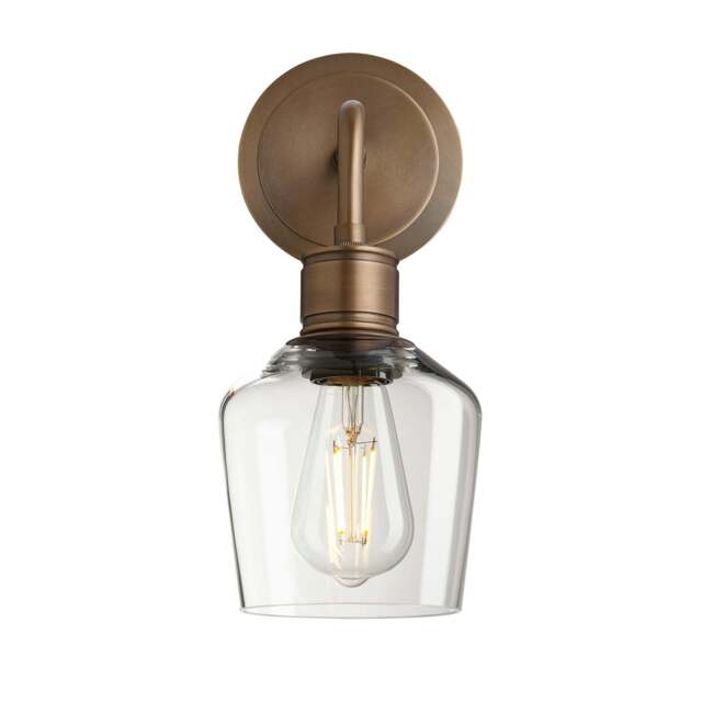 Industville - Albany Glass Schoolhouse Single Wall Light - 5.5 Inch - image 1