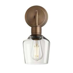 Industville - Albany Glass Schoolhouse Single Wall Light - 5.5 Inch - thumbnail 1