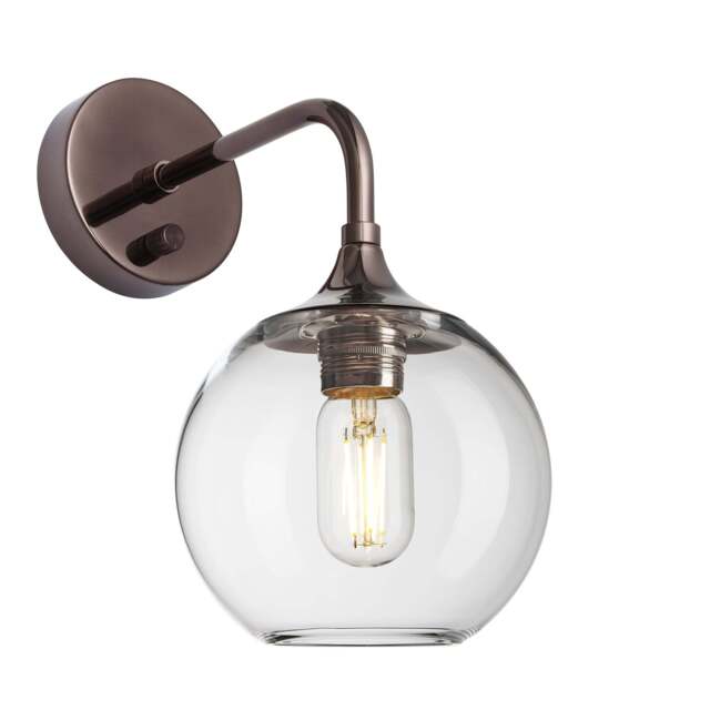Industville - Chelsea Glass Globe Wall Light - 7 Inch - image 1
