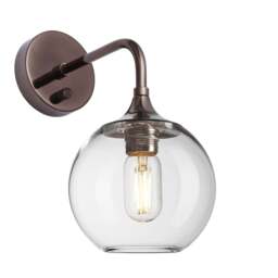 Industville - Chelsea Glass Globe Wall Light - 7 Inch - thumbnail 1