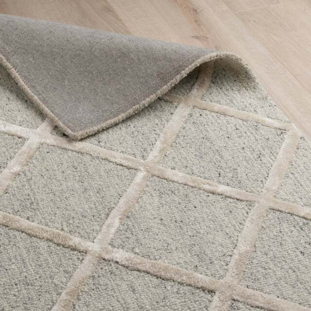 Industville - Ratho Hand Tufted Wool Rug - Grey & Cream