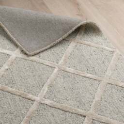 Industville - Ratho Hand Tufted Wool Rug - Grey & Cream - thumbnail 1