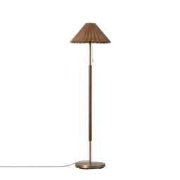 Industville - Wycombe Umbrella Pleated Floor Lamp - Brass - thumbnail 1