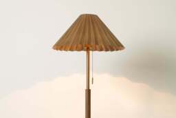 Industville - Wycombe Umbrella Pleated Floor Lamp - Brass - thumbnail 7