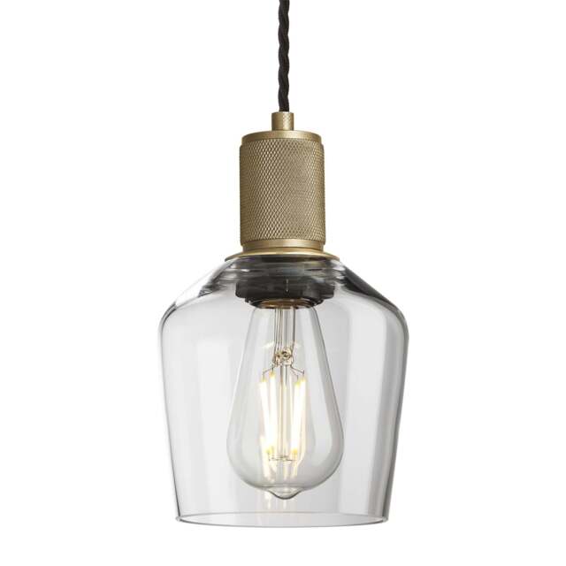 Industville - Knurled Glass Schoolhouse Pendant - 5.5 Inch - image 1