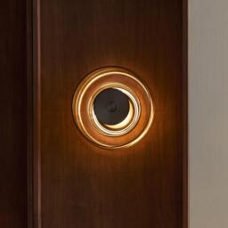 Industville - Selby Layered Glass Round Diffuser Wall Light - Bronze - thumbnail 3