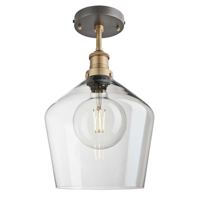 Industville - Brooklyn Glass Schoolhouse Flush Mount - 10 Inch - image 1