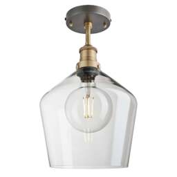 Industville - Brooklyn Glass Schoolhouse Flush Mount - 10 Inch - thumbnail 1