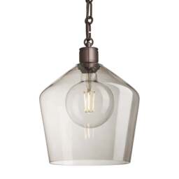 Industville - Albany Glass Schoolhouse Pendant Light - 10 Inch - Chain Holder - thumbnail 2