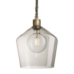 Industville - Albany Glass Schoolhouse Pendant Light - 10 Inch - Chain Holder - thumbnail 3