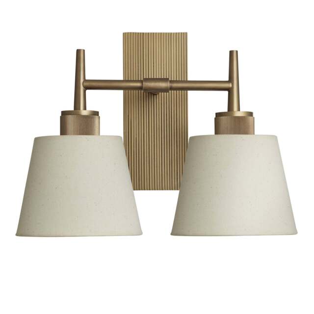 Industville - Henley Double Wall Light - Natural Cotton Shade - image 1