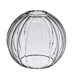 Industville - Noho Glass Ribbed Globe Swan Neck Wall Light - 6 Inch - thumbnail 6