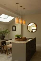 Industville - Bude Cylinder Linen Pendant Light - Clear Glass - thumbnail 3