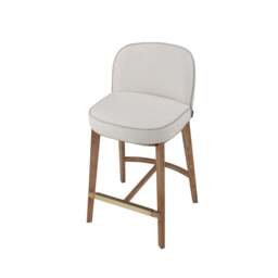 Industville - Hamble Wooden Counter Height Stool with Backrest