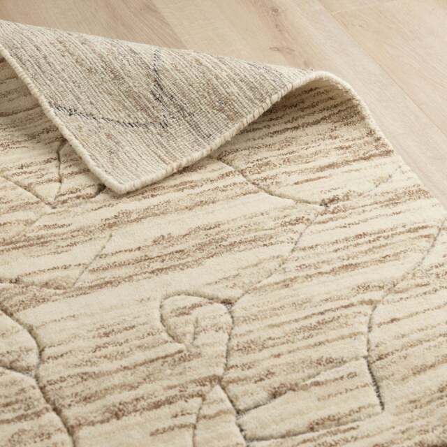 Industville - ONLY FOR MIRAKL Drift Hand Loom Wool Rug - Cream & Brown - image 1