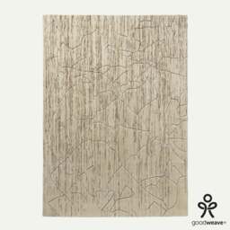 Industville - ONLY FOR MIRAKL Drift Hand Loom Wool Rug - Cream & Brown - thumbnail 6