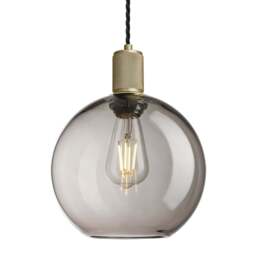 Industville - Knurled Glass Globe Pendant Light - 9 Inch - thumbnail 7