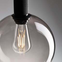 Industville - Knurled Glass Globe Pendant Light - 9 Inch - thumbnail 6