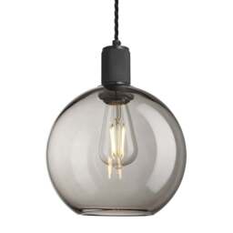 Industville - Knurled Glass Globe Pendant Light - 9 Inch - thumbnail 5
