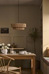 Industville - Raffia Layered Pendant Light - Natural - thumbnail 4