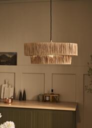 Industville - Raffia Layered Pendant Light - Natural - thumbnail 3