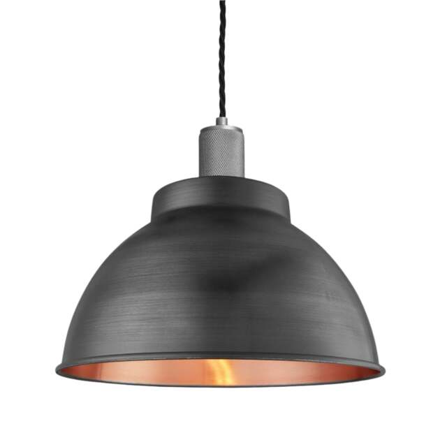 Industville - Knurled Dome Pendant - 13 Inch - image 1
