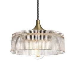 Industville - Chelsea Glass Dish Pendant Light - 8 Inch - Clear - thumbnail 1