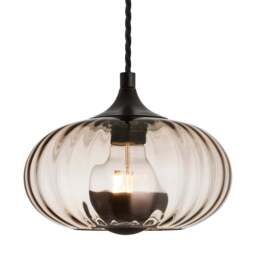 Industville - Chelsea Textured Glass Round Pendant Light - 10 Inch - thumbnail 3
