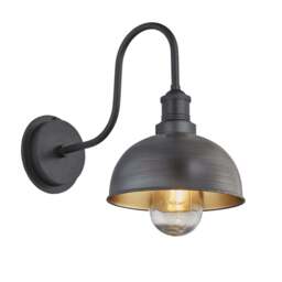 Industville - Swan Neck Outdoor & Bathroom Dome Wall Light - 8 Inch - thumbnail 7