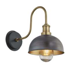 Industville - Swan Neck Outdoor & Bathroom Dome Wall Light - 8 Inch - thumbnail 6