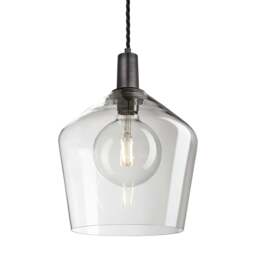 Industville - Sleek Glass Schoolhouse Pendant - 10 Inch - thumbnail 1