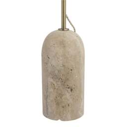 Industville - Travertine Cone Floor Lamp - Natural & Brass - thumbnail 6