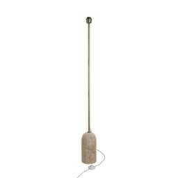 Industville - Travertine Cone Floor Lamp - Natural & Brass - thumbnail 5