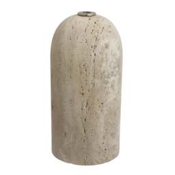 Industville - Travertine Cone Floor Lamp - Natural & Brass - thumbnail 7
